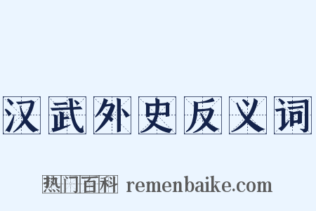 汉武外史反义词是什么意思的图片
